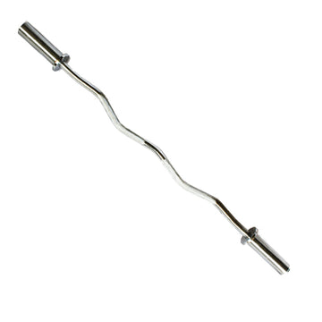 Barre d'haltères 120 cm diamètre 2.5 cm barre Curve fitness à domicile haltérophilie longue barre multicouche chromée portante 70 kg